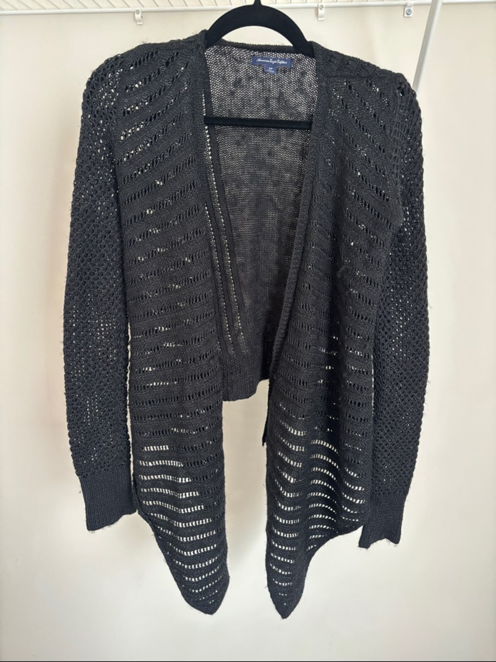 Black knit cardigan